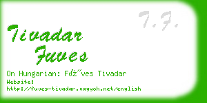 tivadar fuves business card